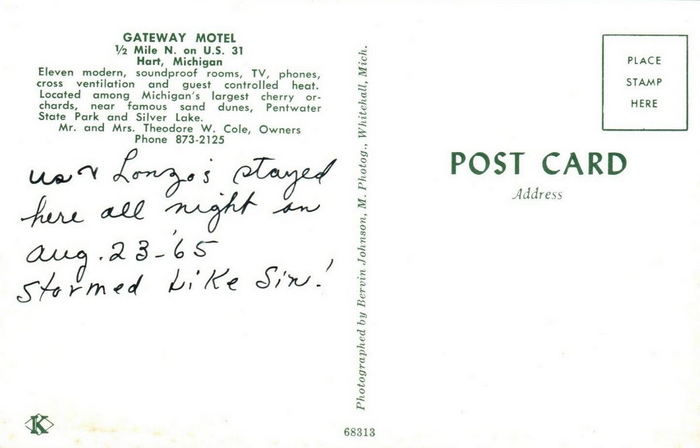 Gateway Motel - Vintage Post Card